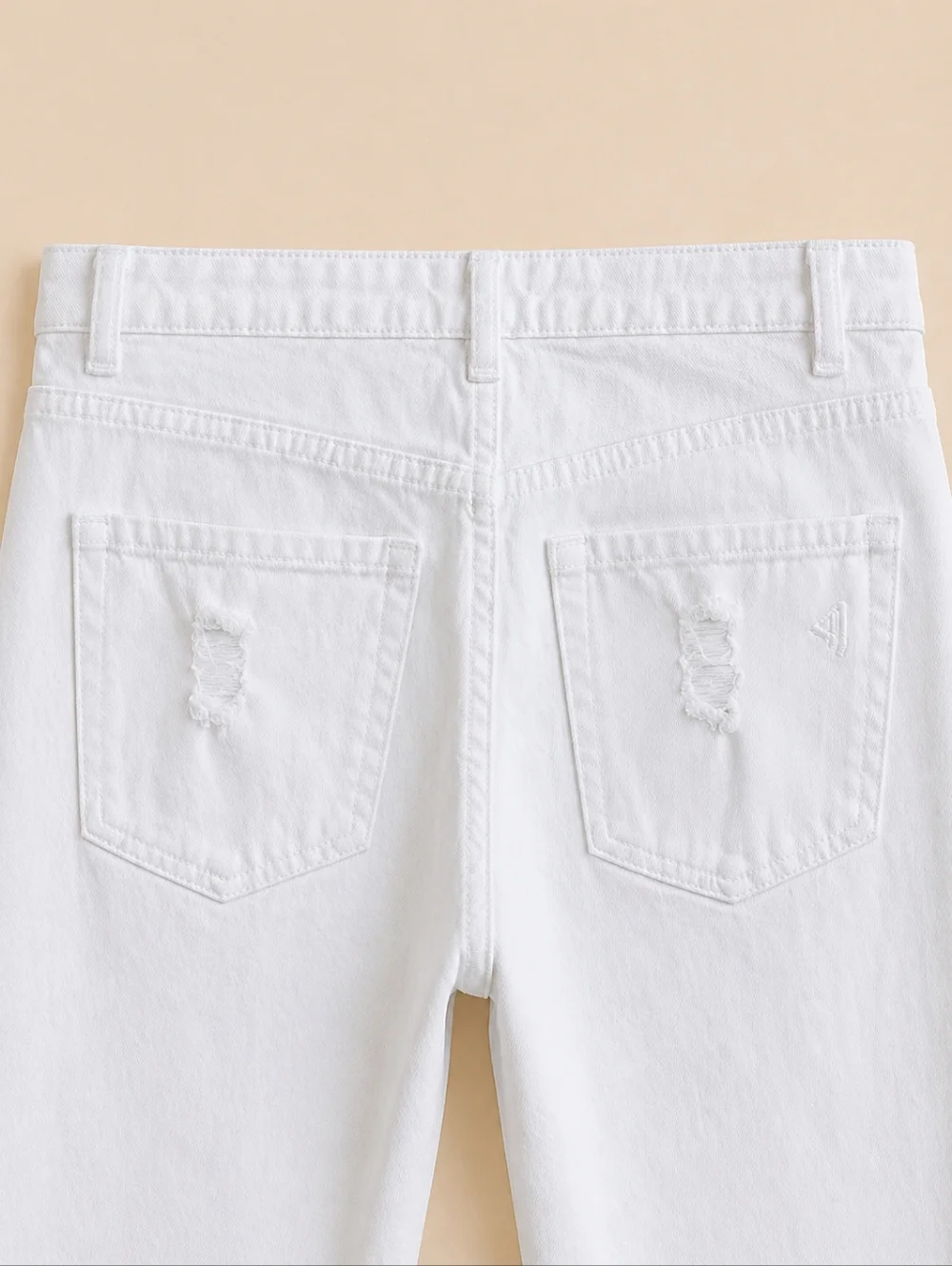 VIP Jeans White Distressed Straight Leg Denim Size 9/10 NWT High Rise  Casual - Picture 5 of 12